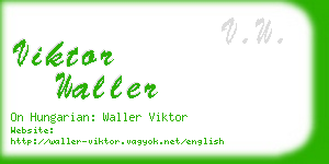 viktor waller business card